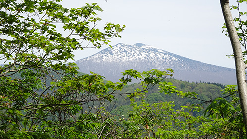 青荷山道から見る八甲田連峰の一角「櫛ガ峰」