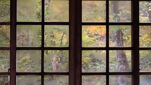 「健六の湯・内湯」から観る紅葉