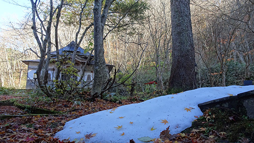 2日ほど前の雪と「十方堂」